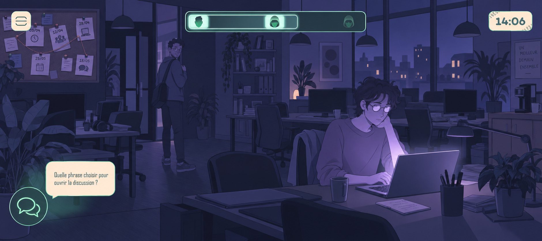 Serious game de prévention des risques psychosociaux — RPS : Signaux Faibles, expérience digitale PrevUp