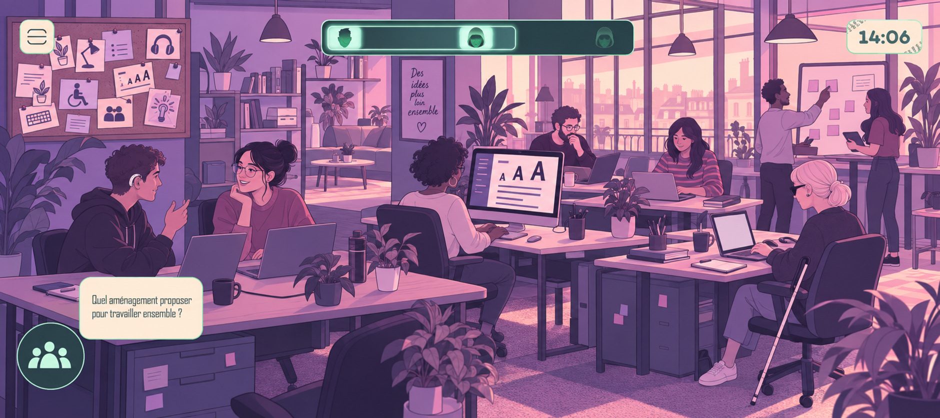 Serious game de sensibilisation au handicap en entreprise — Handicap : Tous Concernés, expérience digitale PrevUp